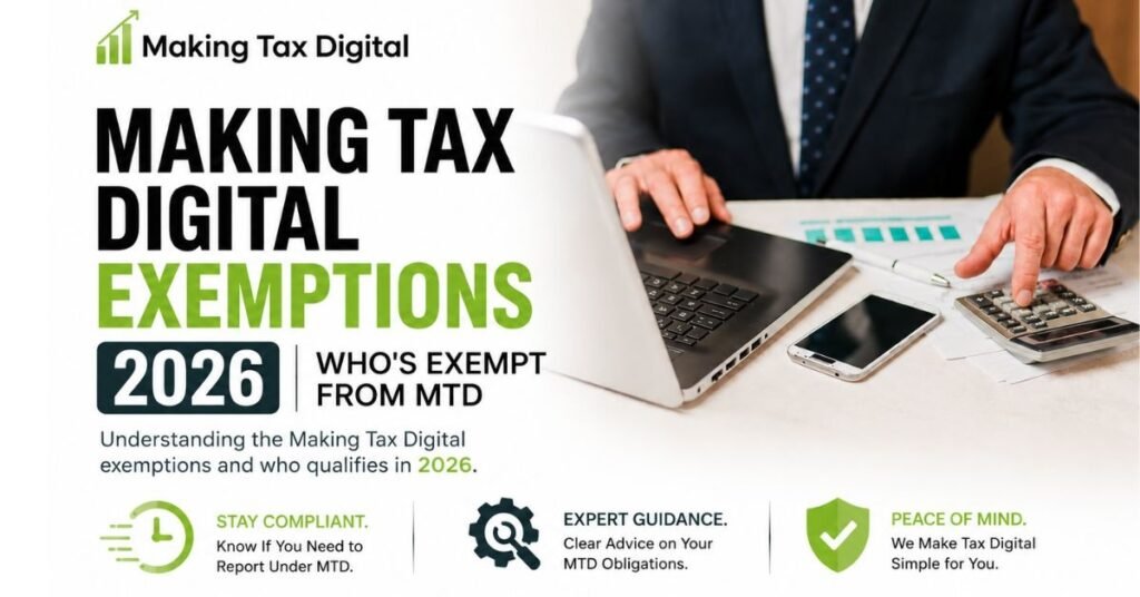 Making Tax Digital exemptions UK 2026 — HMRC MTD exemption list and application guide