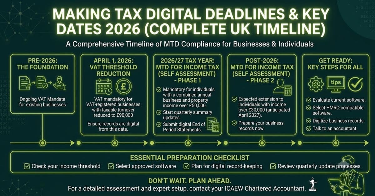 MTD deadlines 2026 UK — quarterly submission dates for Making Tax Digital ITSA