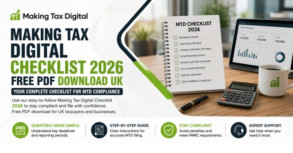 Making Tax Digital checklist UK 2026 — free printable PDF for sole traders and landlords