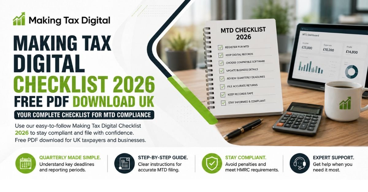 Making Tax Digital checklist UK 2026 — free printable PDF for sole traders and landlords