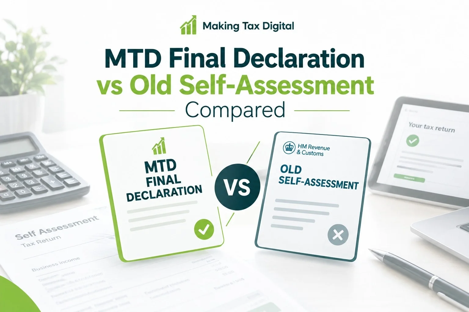 MTD Final Declaration vs Self Assessment comparison by ICAEW chartered accountants